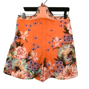 Agua Bendita XS/S Orange Floral Posey Romper Shorts Bottom *READ DESCRIPTION